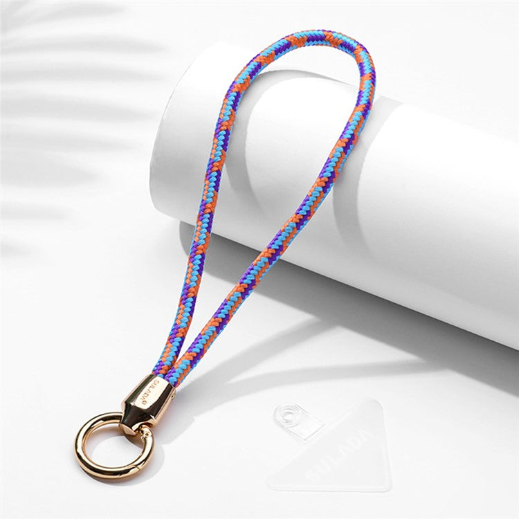 SULADA Cell Phone Lanyard Nylon Phone Tether Safety Strap Smartphone Wrist Strap with Key Chain Holder / Patch, Short Style - 9