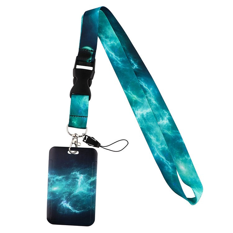 Starry Sky Series Neck Lanyard with ID Badge Holder Keychains Cell Phone Strap for School Office - AL827-7