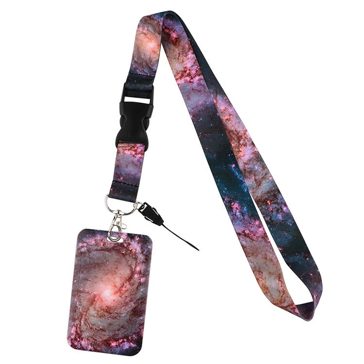 Starry Sky Series Neck Lanyard with ID Badge Holder Keychains Cell Phone Strap for School Office - AL827-6