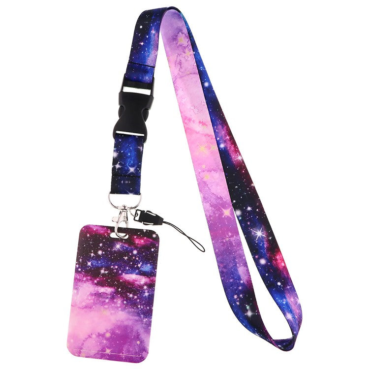 Starry Sky Series Neck Lanyard with ID Badge Holder Keychains Cell Phone Strap for School Office - AL827-16