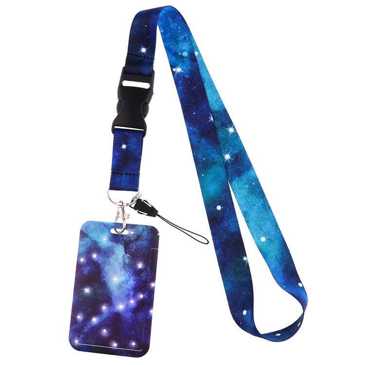 Starry Sky Series Neck Lanyard with ID Badge Holder Keychains Cell Phone Strap for School Office - AL827-20