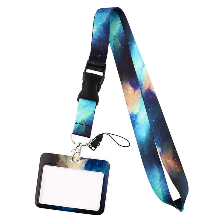 Starry Sky Series Neck Lanyard with ID Badge Holder Keychains Cell Phone Strap for School Office - AL827-8