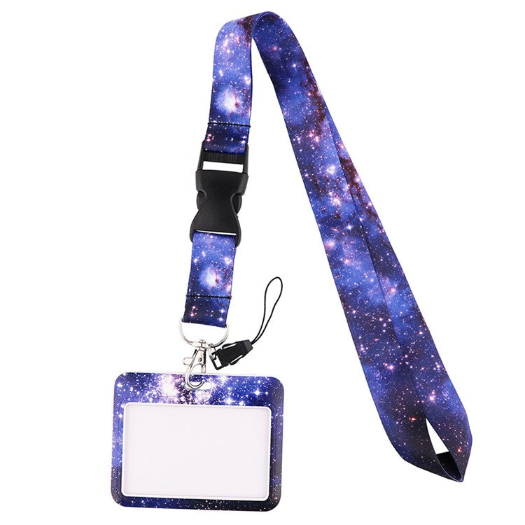 Starry Sky Series Neck Lanyard with ID Badge Holder Keychains Cell Phone Strap for School Office - AL827-13