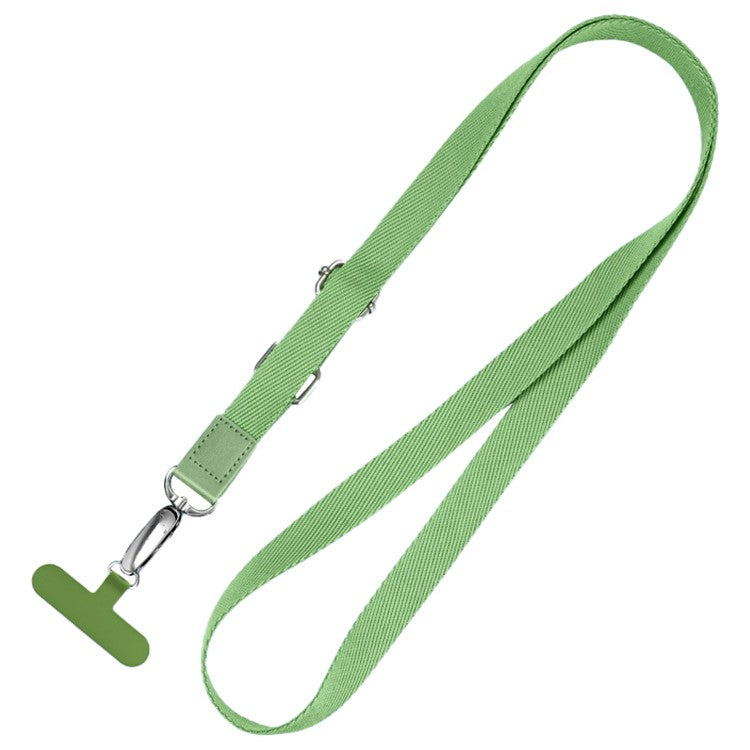 Anti-Lost Phone Lanyard with Metal Buckle, PC Tether Tab Adjustable Cell Phone Polyester Strap - Matcha Green