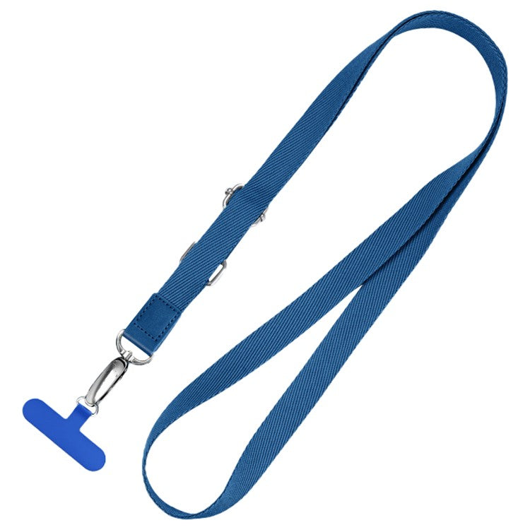 Anti-Lost Phone Lanyard with Metal Buckle, PC Tether Tab Adjustable Cell Phone Polyester Strap - Sapphire