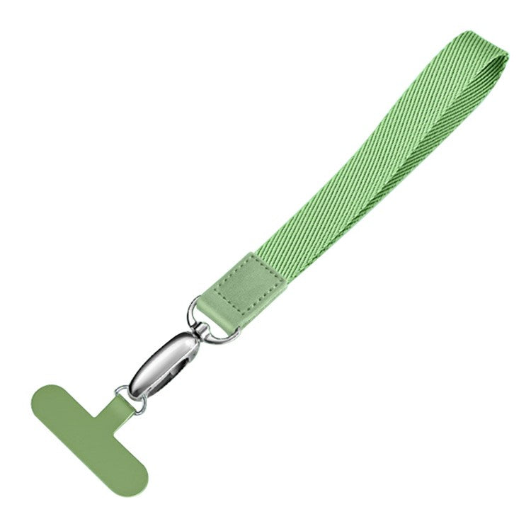 Mobile Phone Polyester Wrist Strap for Cell Phone Anti-Lost Strap with Metal Buckle, PC Tether Tab - Matcha Green