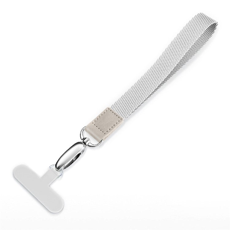 Mobile Phone Polyester Wrist Strap for Cell Phone Anti-Lost Strap with Metal Buckle, PC Tether Tab - Silver