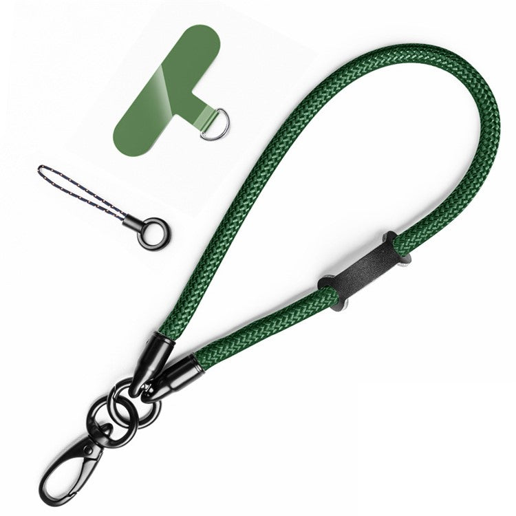 Mobile Phone Wrist Strap with Hole Strap, PC Tether Tab 3Pcs / Set Anti-Lost Cell Phone Nylon Braided Strap - Blackish Green