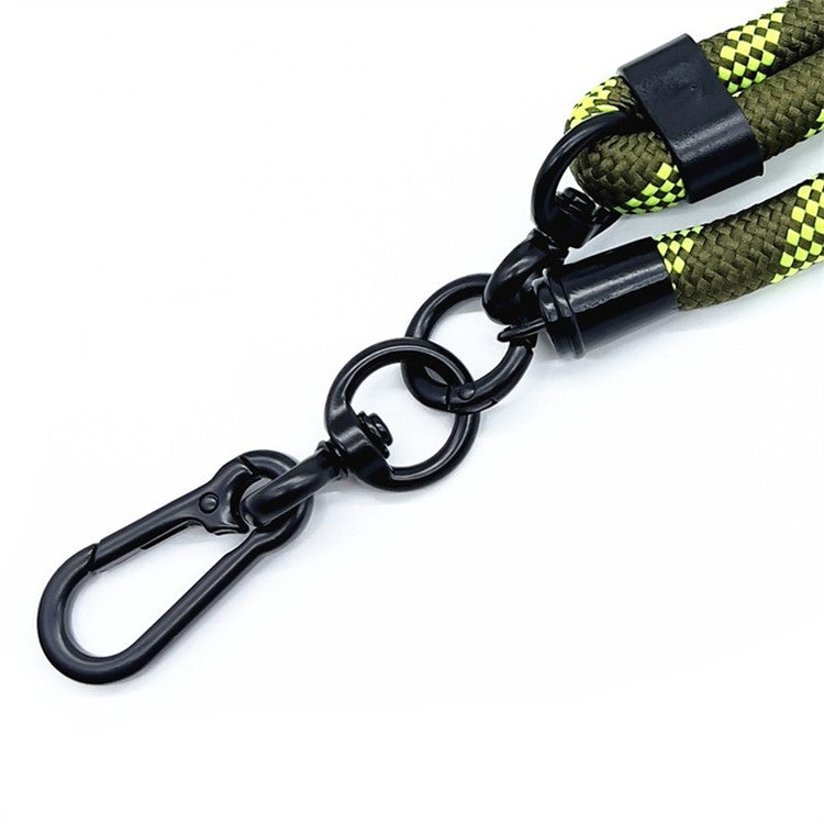 10mm Adjustable Phone Lanyard Anti-Lost Crossbody Cellphone Strap Neck Hanging Rope with Tether Tab - Black