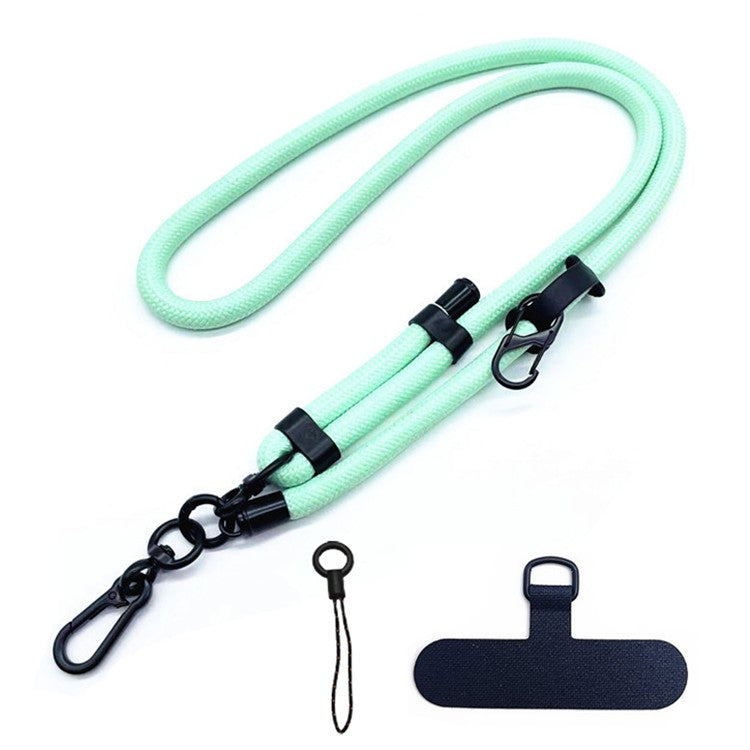 10mm Adjustable Phone Lanyard Anti-Lost Crossbody Cellphone Strap Neck Hanging Rope with Tether Tab - Mint Green