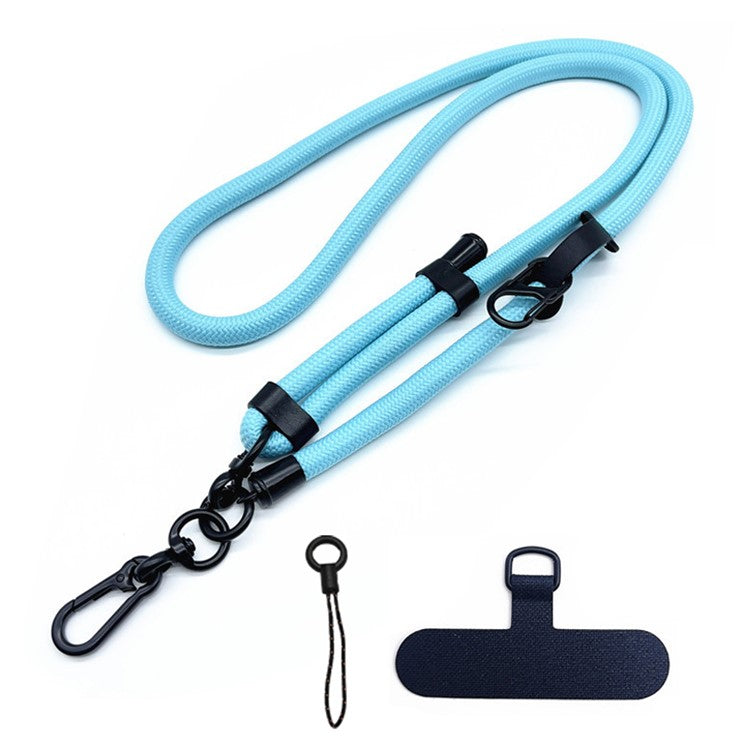 10mm Adjustable Phone Lanyard Anti-Lost Crossbody Cellphone Strap Neck Hanging Rope with Tether Tab - Blue