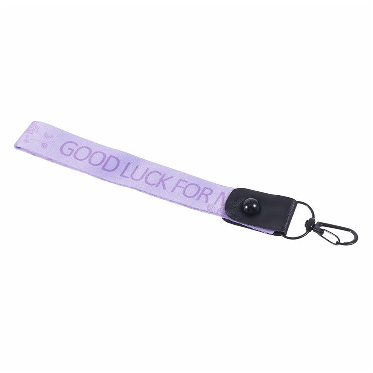 KADEM Universal Cloth Phone Lanyard Crossbody Strap + Cellphone Wrist Hand Strap Hanging Rope Set - Purple