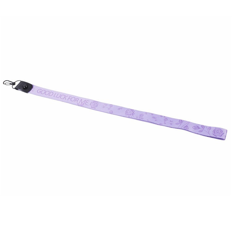 KADEM Universal Cloth Phone Lanyard Crossbody Strap + Cellphone Wrist Hand Strap Hanging Rope Set - Purple