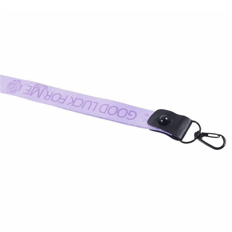 KADEM Universal Cloth Phone Lanyard Crossbody Strap + Cellphone Wrist Hand Strap Hanging Rope Set - Purple