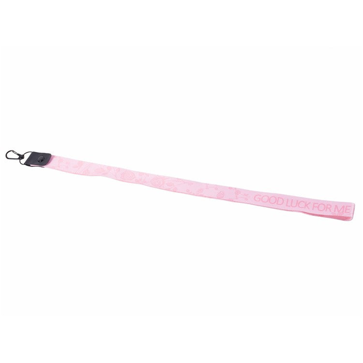 KADEM Universal Cloth Phone Lanyard Crossbody Strap + Cellphone Wrist Hand Strap Hanging Rope Set - Pink