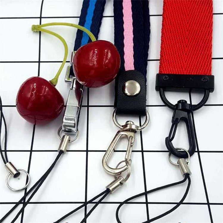 100Pcs / Pack Anti-lost Phone Carrying Rope DIY Phone Lanyard with Ring - Plastic Ring