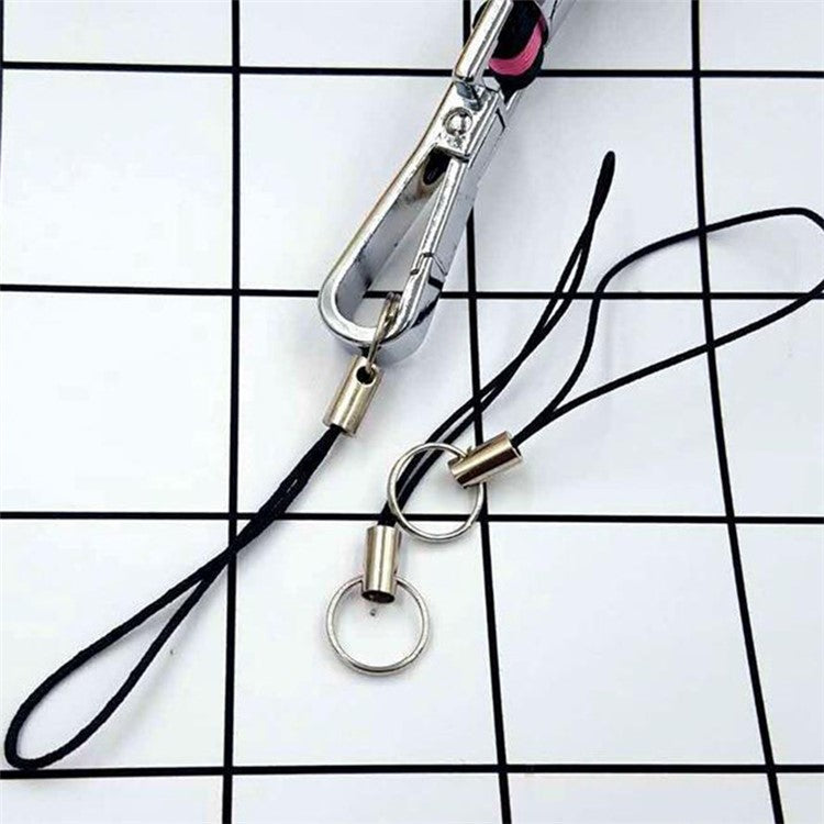 100Pcs / Pack Anti-lost Phone Carrying Rope DIY Phone Lanyard with Ring - Plastic Ring