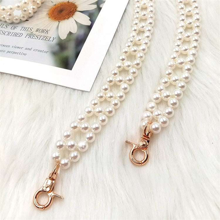 1.2m Faux Pearl Beaded Phone Lanyard Anti-Lost Cellphone Neck Strap Bag Chain