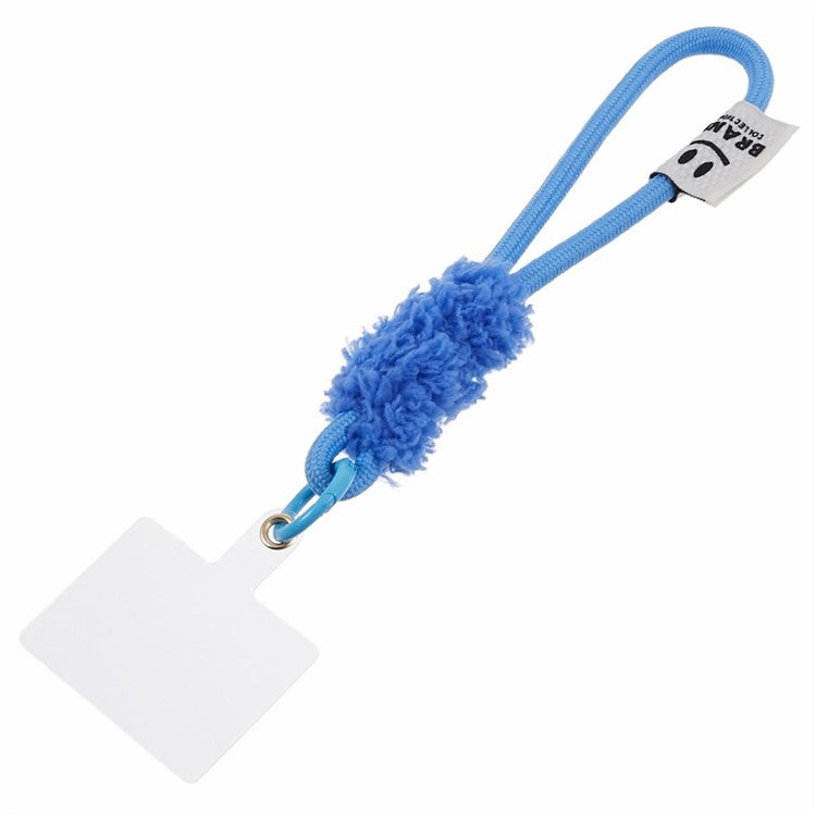 A3 Universal Plush Lanyard Hand Wrist Strap with  for Car Keys Cameras Phone with Tether Tab - Blue