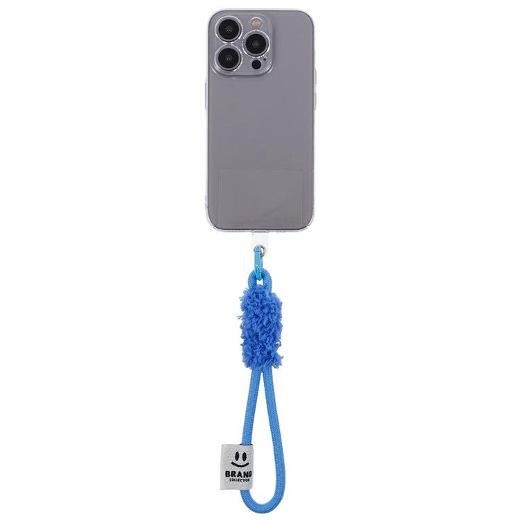 A3 Universal Plush Lanyard Hand Wrist Strap with  for Car Keys Cameras Phone with Tether Tab - Blue