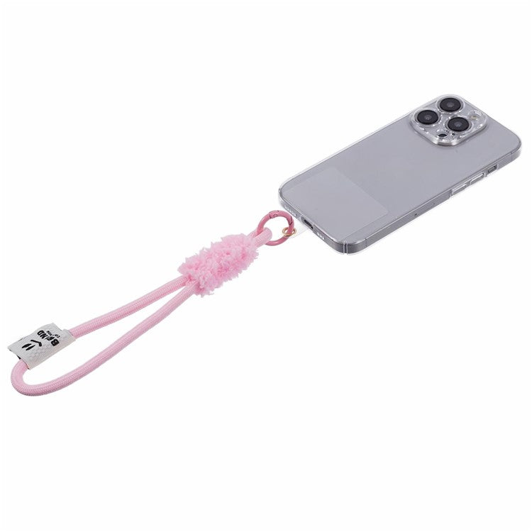 A3 Universal Plush Lanyard Hand Wrist Strap with  for Car Keys Cameras Phone with Tether Tab - Pink