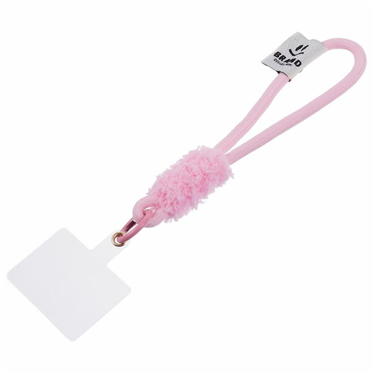 A3 Universal Plush Lanyard Hand Wrist Strap with  for Car Keys Cameras Phone with Tether Tab - Pink