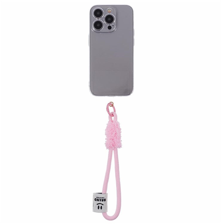 A3 Universal Plush Lanyard Hand Wrist Strap with  for Car Keys Cameras Phone with Tether Tab - Pink