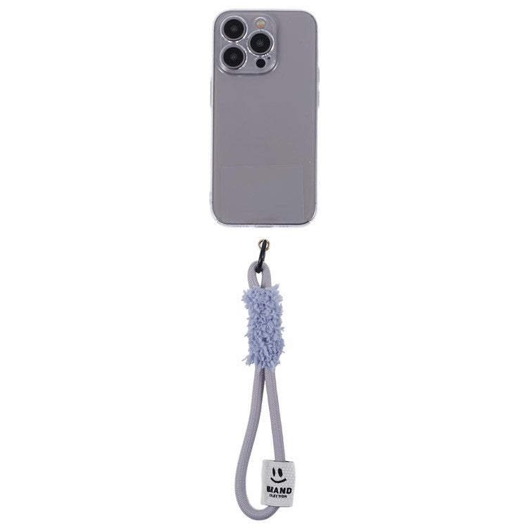 A3 Universal Plush Lanyard Hand Wrist Strap with  for Car Keys Cameras Phone with Tether Tab - Grey