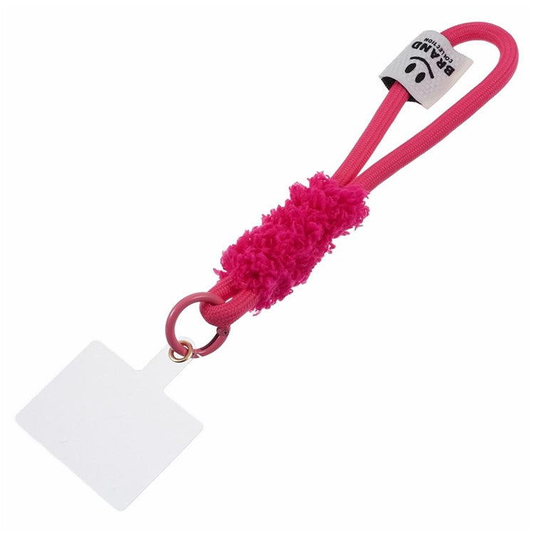 A3 Universal Plush Lanyard Hand Wrist Strap with  for Car Keys Cameras Phone with Tether Tab - Red