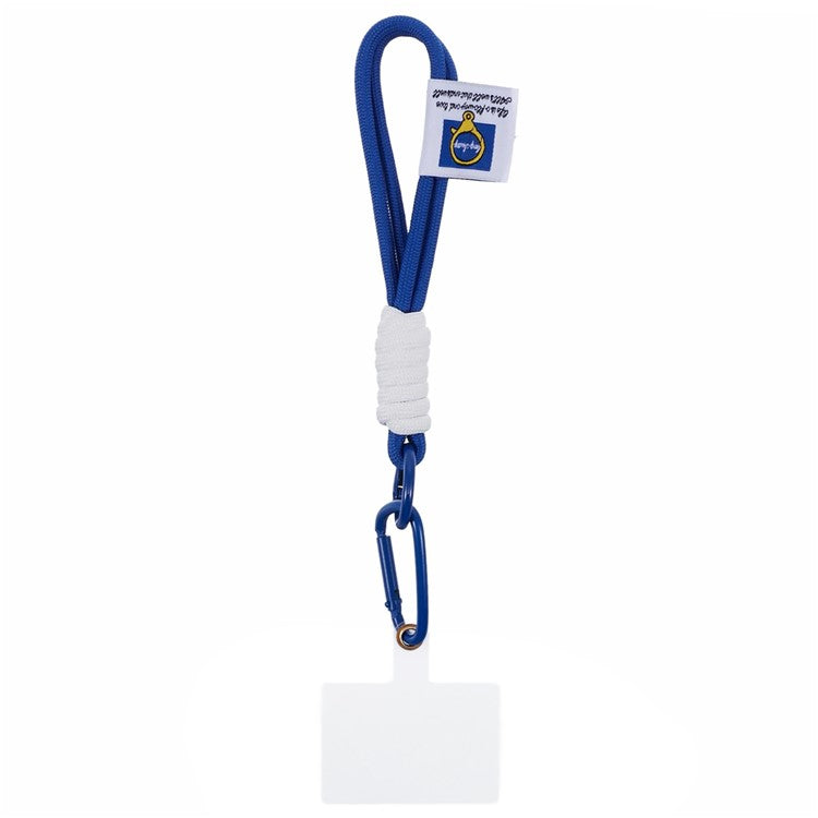 A2 Universal Short Phone Lanyard Carabiner Keyring Camera Wrist Strap Rope with Tether Tab - Blue