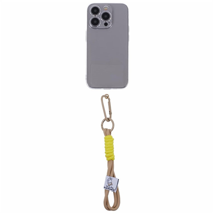 A2 Universal Short Phone Lanyard Carabiner Keyring Camera Wrist Strap Rope with Tether Tab - Grey