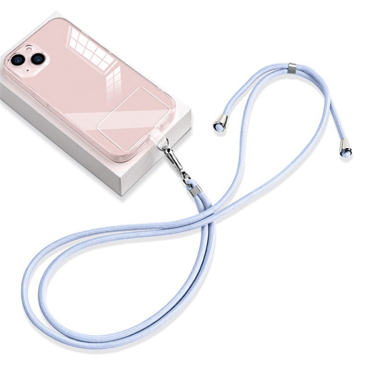 6mm Nylon Phone Lanyard Crossbody Adjustable Cell Phone Neck Shoulder Strap with Pad - Baby Blue