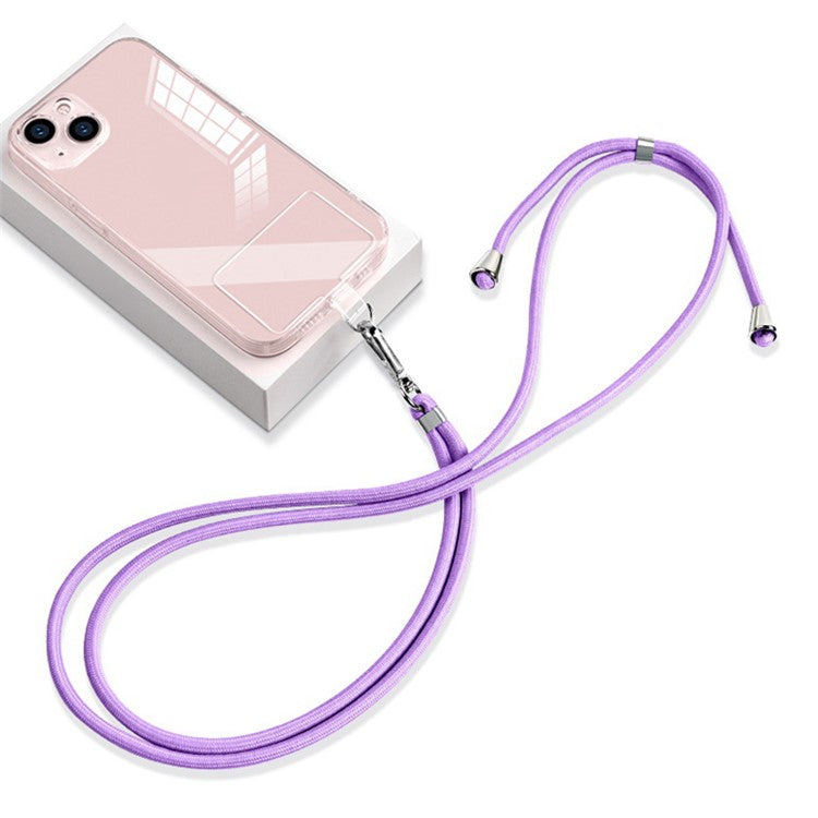 6mm Nylon Phone Lanyard Crossbody Adjustable Cell Phone Neck Shoulder Strap with Pad - Purple