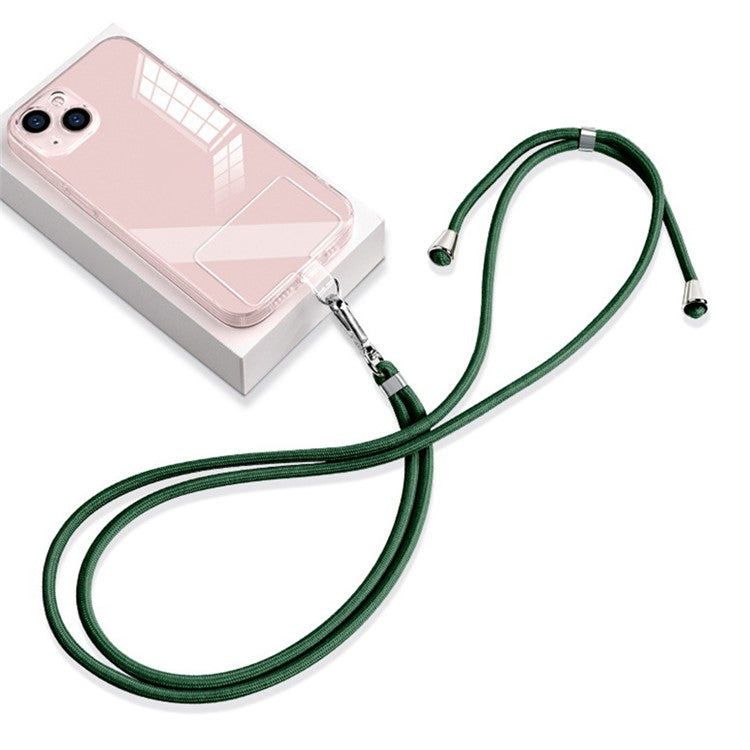 6mm Nylon Phone Lanyard Crossbody Adjustable Cell Phone Neck Shoulder Strap with Pad - Blackish Green