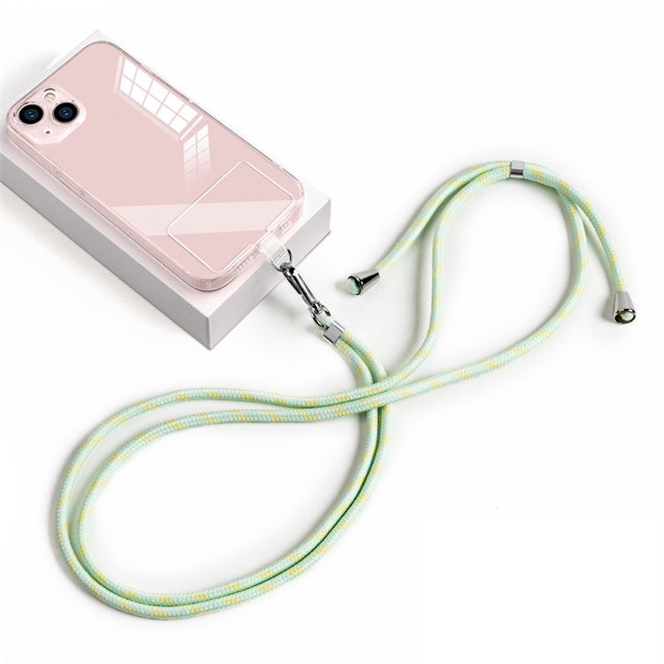 Cell Phone Crossbody Lanyard 6mm Nylon Universal Phone Shoulder Strap with Pad - Green Yellow