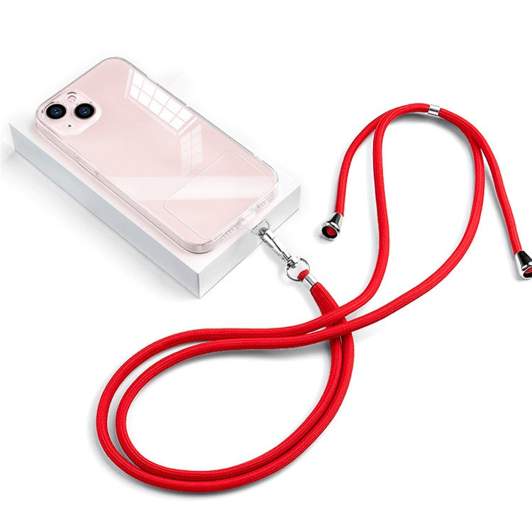 Cell Phone Crossbody Lanyard 6mm Nylon Universal Phone Shoulder Strap with Pad - Red