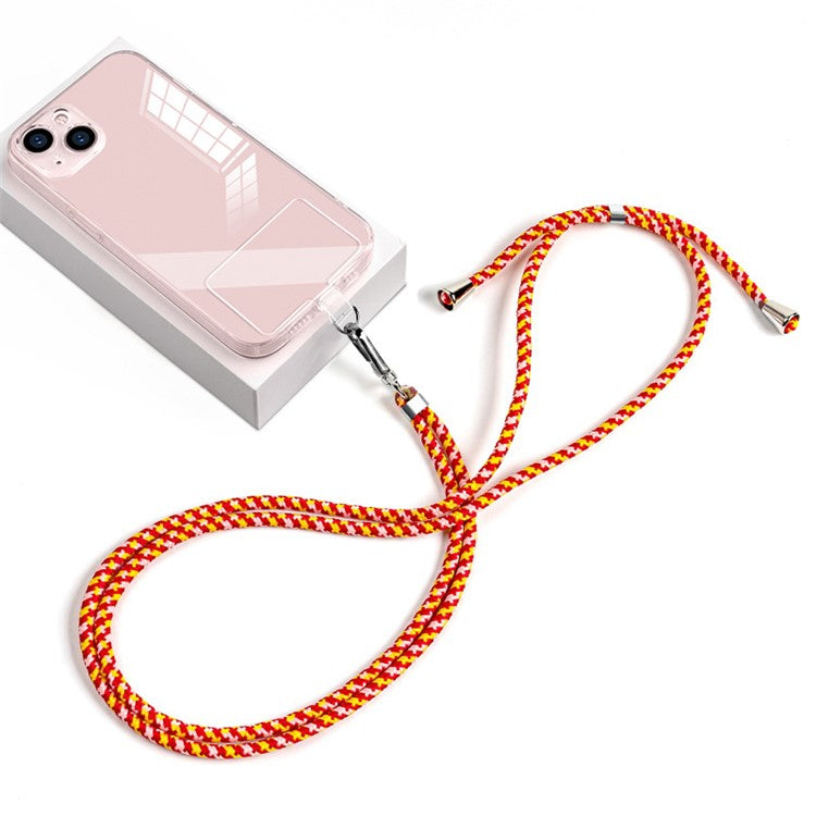 Cell Phone Crossbody Lanyard 6mm Nylon Universal Phone Shoulder Strap with Pad - Red Pink Yellow