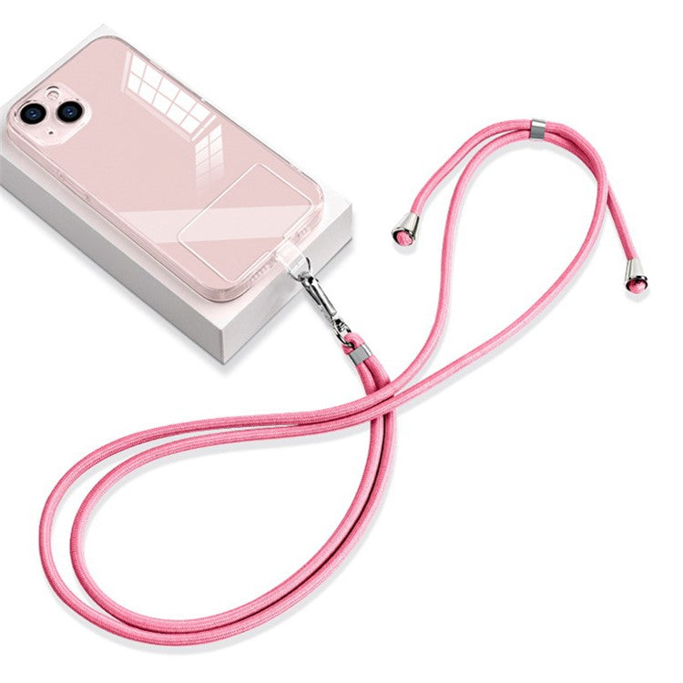 Cell Phone Crossbody Lanyard 6mm Nylon Universal Phone Shoulder Strap with Pad - Rose