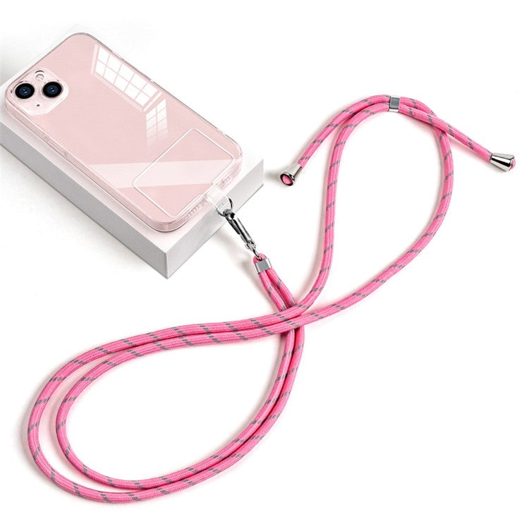 Cell Phone Crossbody Lanyard 6mm Nylon Universal Phone Shoulder Strap with Pad - Rose Grey