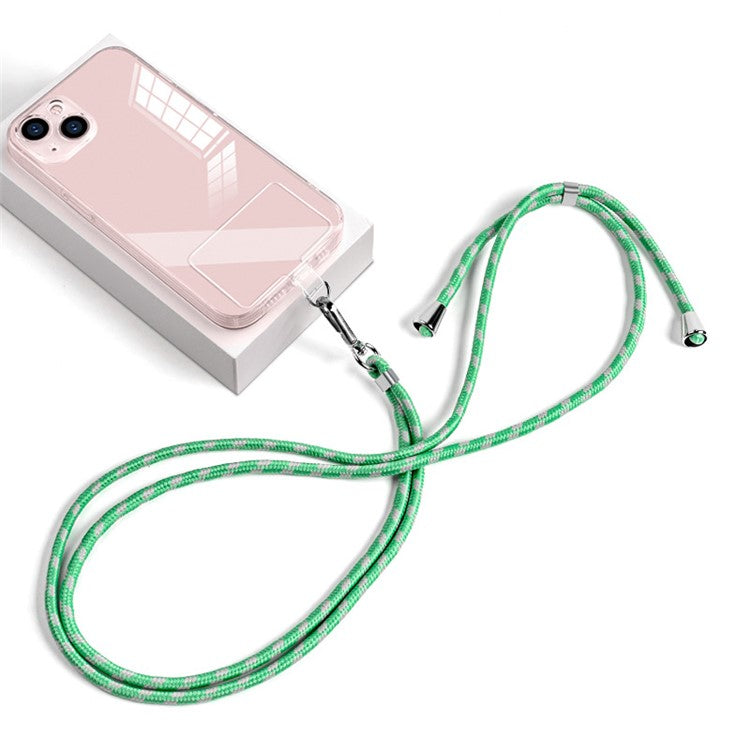 Cell Phone Crossbody Lanyard 6mm Nylon Universal Phone Shoulder Strap with Pad - Green Grey