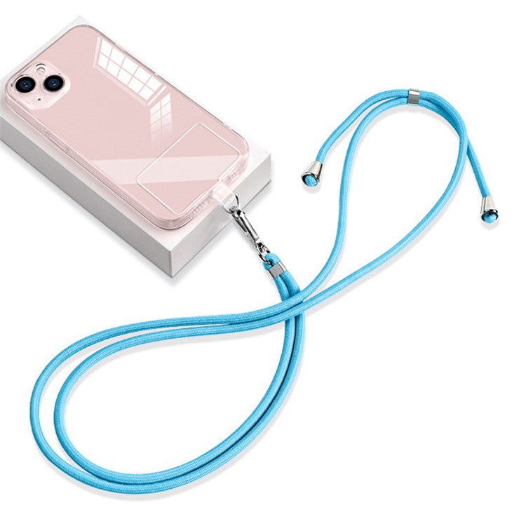 Cell Phone Crossbody Lanyard 6mm Nylon Universal Phone Shoulder Strap with Pad - Sky Blue