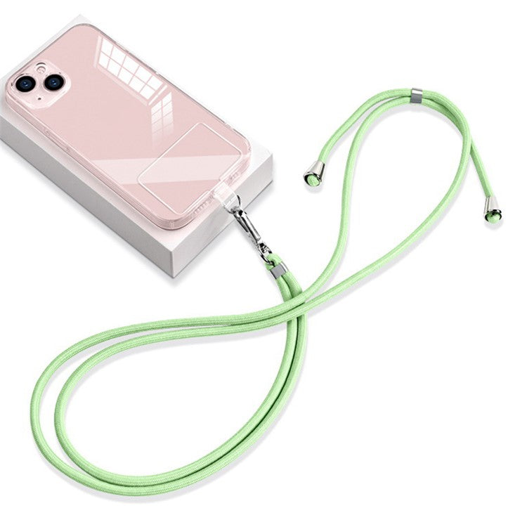 Phone Lanyard 6mm Nylon Neck Hanging Adjustable Shoulder Strap with Pad - Matcha Green