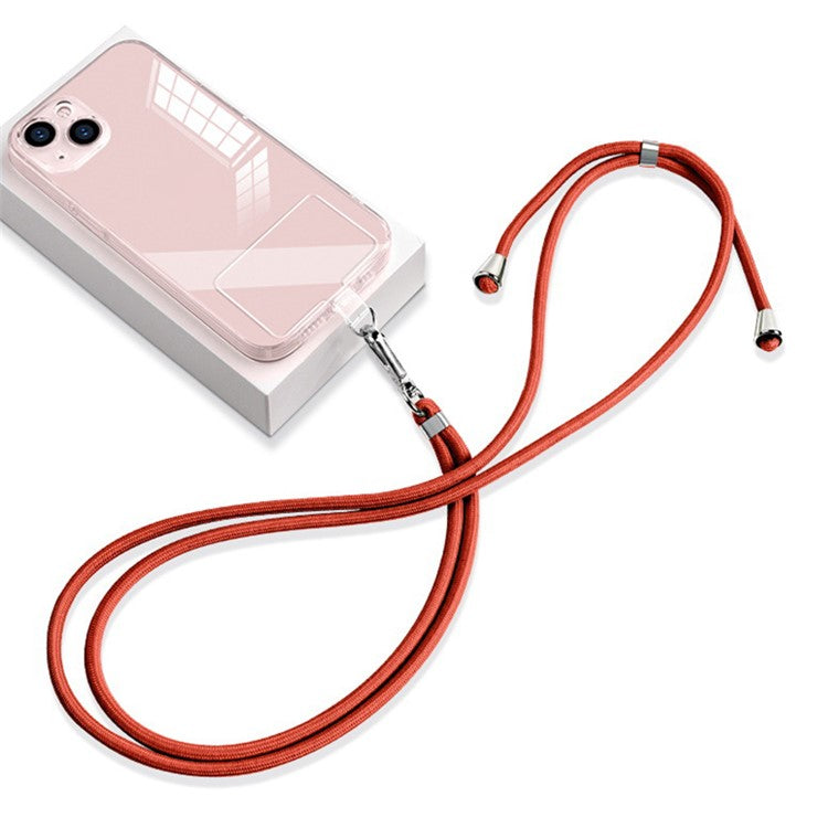 Neck Cell Phone Lanyard 6mm Nylon Adjustable Phone Strap Crossbody with Pad - Hawthorn Red