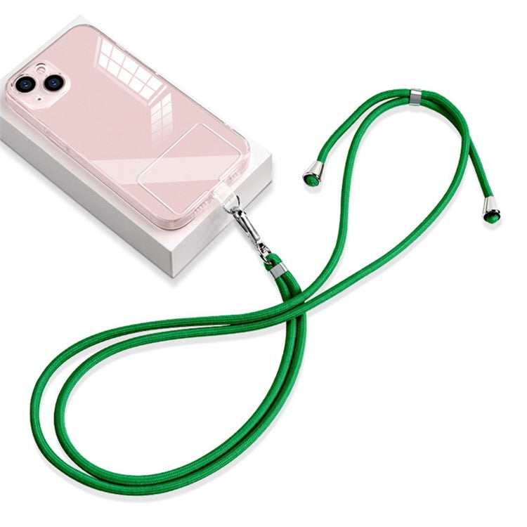 Neck Cell Phone Lanyard 6mm Nylon Adjustable Phone Strap Crossbody with Pad - Grass Green