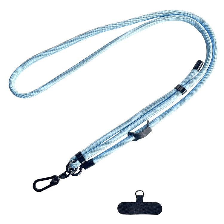 7mm Phone Lanyard Adjustable Nylon Neck Strap with Tether Tab - Sky Blue