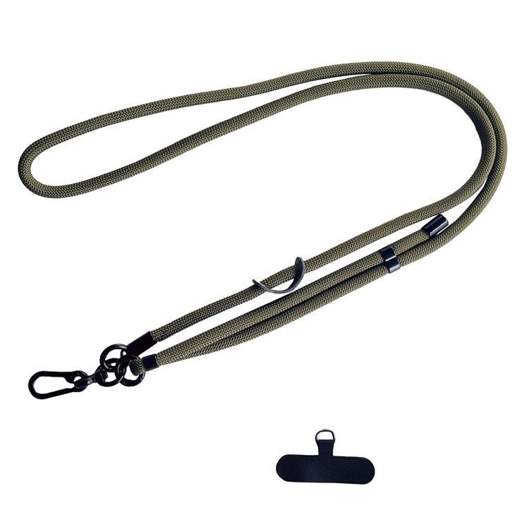 7mm Phone Lanyard Adjustable Nylon Neck Strap with Tether Tab - Army Green