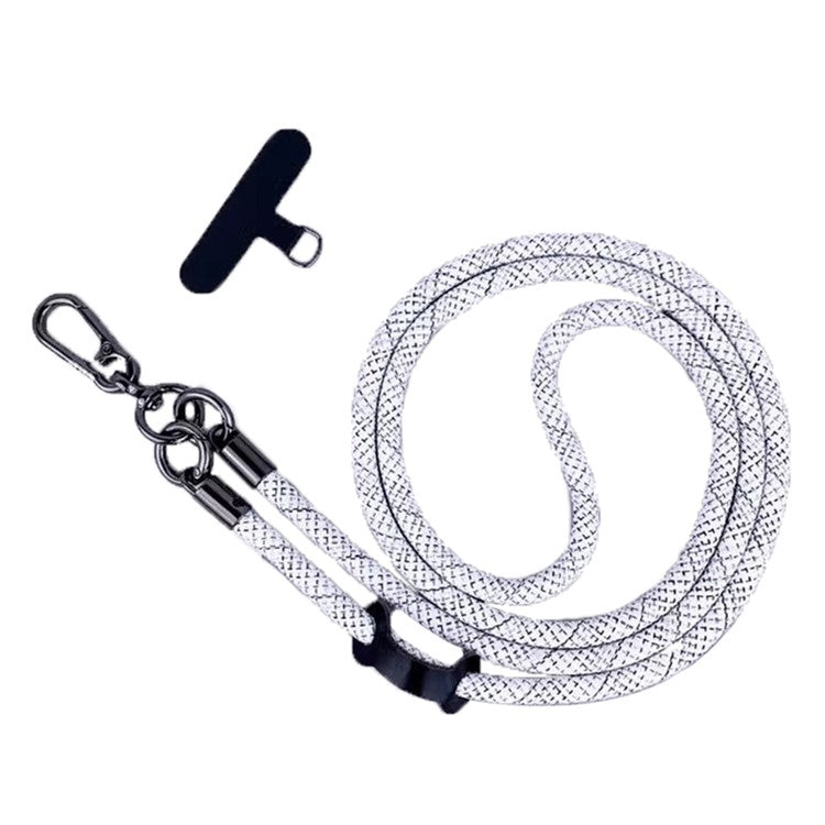 B Style 8mm Phone Lanyard Universal Crossbody Strap with Tether Tab - Grey