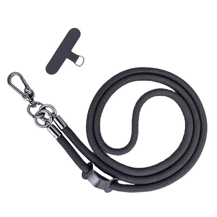 B Style 8mm Phone Lanyard Universal Crossbody Strap with Tether Tab - Black