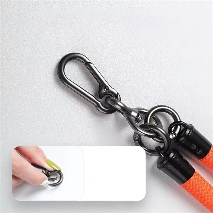 B Style 8mm Phone Lanyard Universal Crossbody Strap with Tether Tab - Orange