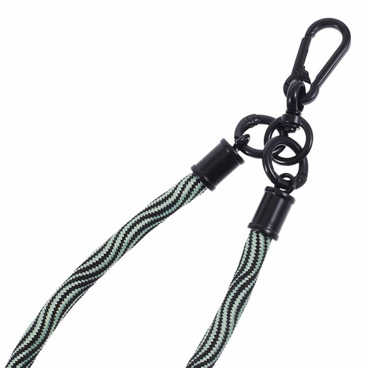 8mm 30cm S-Texture Hand Wrist Strap Short Lanyard Strap with Patch for Mobile Phone Keys Camera - Green